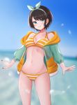  bikini higashigure hololive oozora_subaru open_shirt swimsuits tagme 
