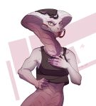  2020 5_fingers agent_torque anthro blue_eyes breasts digital_media_(artwork) female fingers fivel grey_body grey_scales hi_res naga non-mammal_breasts reptile scales scalie serpentine snake solo video_games viper_(x-com) x-com x-com:_chimera_squad 