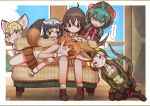  ... 1other 5girls african_rock_python_(kemono_friends) ahoge ambiguous_gender animal_ears bare_arms bare_legs bare_shoulders behind_another black_hair blonde_hair blush boots border brown_eyes brown_hair captain_(kemono_friends) cat_ears character_name clenched_teeth closed_eyes common_raccoon_(kemono_friends) couch day dhole_(kemono_friends) dog_ears dog_tail drawstring extra_ears eyebrows_visible_through_hair fishnet_legwear fishnets furrowed_eyebrows gloves green_eyes green_hair grey_hair hair_between_eyes heart highres hood hood_up hoodie indoors kemono_friends kemono_friends_3 kneeling lap_pillow leaning_to_the_side looking_at_another lying medium_hair miniskirt multicolored_hair multiple_girls on_side pantyhose purple_eyes purple_hair raccoon_ears rakugakiraid sand_cat_(kemono_friends) shirt shoes short_hair shorts signature sitting skirt sleeveless sleeveless_shirt smile snake_tail spoken_ellipsis spoken_heart striped_hoodie striped_tail tail teeth translation_request tsuchinoko_(kemono_friends) two-tone_hair white_hair window yellow_eyes 