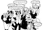  2017 anthro big_breasts bottomwear breasts canid canine child clothing cosplay eric_schwartz eyewear female fox glasses group male mammal mephitid miss_kobayashi&#039;s_dragon_maid procyonid raccoon richard_conrad sabrina_(sabrina_online) sabrina_online sheila_vixen shirt shorts skunk tabitha_(sabrina_online) tank_top topwear webcomic young zig_zag 