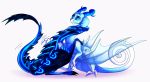  2020 absurd_res ambiguous_gender blue_eyes digital_media_(artwork) dragon duo feral hi_res horn hug plaguedogs123 scales simple_background sitting white_background white_body white_scales wyvern 