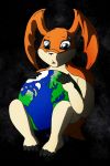  4_fingers 4_toes anthro bat_wings black_nose bodily_fluids digimon digimon_(species) earth fingers floating fur head_wings hi_res interplanetary_macro kitsunemichi looking_down macro mammal membrane_(anatomy) membranous_wings orange_body orange_fur patamon planet space sweat toes wings 