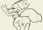  anthro blush bodily_fluids braixen butt butt_grab canid canine digital_media_(artwork) duo erection female fur genital_fluids genitals hand_on_butt hi_res inminent_sex inner_ear_fluff itsunknownanon looking_at_viewer male male/female mammal monochrome nintendo nude open_mouth penis pok&eacute;mon pok&eacute;mon_(species) pussy simple_background tuft video_games 