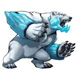  1:1 absurd_res action_pose alpha_channel angry elranno etalus feral hi_res ice male mammal official_art open_mouth paws pose prosthetic rivals_of_aether simple_background solo teeth_showing transparent_background ursid video_games 
