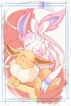 2020 absurd_res ambiguous_gender blue_eyes blush chair duo ear_bow eevee eeveelution eyes_closed feral fur furniture hi_res looking_at_another neck_bow neck_tuft nintendo one_eye_closed pink_body pink_bow pink_fur pink_tail pok&eacute;mon pok&eacute;mon_(species) signature simple_background smile sylveon tamanosuke tan_body tan_fur tan_tail tuft video_games white_background white_body wink 