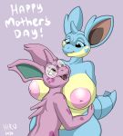  &lt;3_marking big_breasts breasts denim_(hirurux) eyewear female glasses hi_res hirurux hug male male/female mother mother_and_child mother_and_son nidoqueen nidorino nintendo parent parent_and_child pok&eacute;mon pok&eacute;mon_(species) simple_background son velvet_(hirurux) video_games 