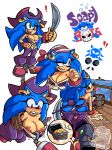  all_fours anthro anus big_breasts bodily_fluids breasts butt clothing crossgender female footwear genitals high_heels hook_hand missphase monochrome nipples pirate pussy risky_boots shoes solo sonic_the_hedgehog sonic_the_hedgehog_(series) sweat torn_clothing 