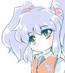  1girl beads eyebrows_visible_through_hair hair_beads hair_ornament hoshino_ruri kidou_senkan_nadesico looking_up okuri_ookami oldschool solo twintails uniform white_background white_hair yellow_eyes 