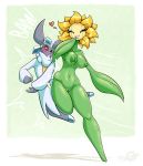  &lt;3 alternate_species anthro anthrofied blush breasts carbink duo genitals hi_res humanoid humanoidized latiar navel nintendo nipples nude pok&eacute;mon pok&eacute;mon_(species) pussy sunflora video_games 