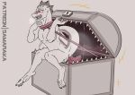  ambiguous_gender anal animate_inanimate anthro blush bodily_fluids drooling duo forced hi_res kobold mimic mimic_chest monster nude open_mouth oral penetration rape reptile rimming saliva saliva_string samaraka scalie sex simple_background teeth tentacles tongue tongue_out 