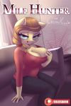  absurd_res anthro anthrofied bedroom_eyes big_breasts breasts cleavage clothed clothing cream_heart_(mlp) equid equine fan_character female hi_res horse lipstick makeup mammal mature_female my_little_pony narrowed_eyes pony seductive sitting solo teasing thecoldsbarn 