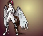  almost anthro augmentation equid equine female full-length_portrait hi_res mammal nude pegasus portrait sketch solo sunny_way sunny_way_(character) wings 