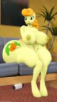  3d_(artwork) 9:16 anthro big_breasts big_butt breasts butt carrot_top_(mlp) cup digital_media_(artwork) equid equine female friendship_is_magic furniture hi_res horse huge_butt hyper hyper_butt mammal my_little_pony nude pinkierawr plant pony sitting sofa solo thick_thighs wide_hips 