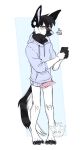  9:16 alpha_channel anthro blush bodily_fluids canid canine canis cellphone claws clothed clothing cum cute_boy cute_face embarrassed erection fluffy fluffy_tail frolix.kav genital_fluids genitals hi_res holding_object hoodie hoodie_only iphone male mammal nixonthewolf partialy_clothed penis phone photo smartphone smile solo taking_photo teenager topwear wolf young 