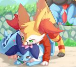  absurd_res anal anal_penetration balls blue_body blue_tail bodily_fluids braixen breath butt clothed clothing cum cum_in_ass cum_inside cutaway eeveelution erection from_behind_position fur genital_fluids genitals grass green_eyes grey_eyes hi_res knot legwear male male/male male_penetrated male_penetrating male_penetrating_male motion_lines multicolored_clothing multicolored_legwear nintendo open_mouth panting pattern_clothing pattern_legwear penetration penile penile_penetration plattyneko pok&eacute;mon pok&eacute;mon_(species) red_clothing red_legwear sex striped_clothing striped_legwear stripes sweat text thrusting toeless_legwear tongue two_tone_clothing two_tone_legwear vaporeon video_games white_body white_fur yellow_body yellow_clothing yellow_ears yellow_fur yellow_legwear 