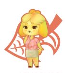  animal_crossing anthro canid canine canis clothing crystalshards digital_media_(artwork) domestic_dog female floppy_ears hi_res isabelle_(animal_crossing) mammal nintendo shih_tzu signature sketch solo toy_dog video_games 