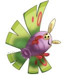  commentary creature dustox english_commentary flying full_body gen_3_pokemon no_humans number pinkgermy pokemon pokemon_(creature) pokemon_number signature smile solo transparent_background yellow_eyes 