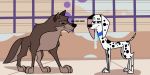  101_dalmatian_street 101_dalmatians 2:1 absurd_res balto balto_(film) delilah_(101_dalmatians) disney female feral hi_res hypergal male 