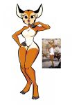  anthro breasts cervid cross_country_detours female hand_on_hip herny hi_res hooves looking_at_viewer looney_tunes mammal open_mouth solo standing tex_avery warner_brothers wide_hips 