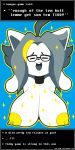  1:2 big_breasts black_bars breasts dongitos english_text female hair hi_res letterbox mammal nipples nude open_mouth smile solo tem temmie_(undertale) text undertale video_games white_body 