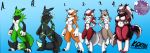  anthro black_body black_claws black_fur black_sclera blue_background blue_eyes breasts brown_body brown_fur claws digimon digimon_(species) dusk_lycanroc female fingers fur glowing glowing_markings green_body green_eyes green_fur hair kgh786 lycanroc markings midday_lycanroc midnight_lycanroc nintendo orange_body orange_fur pok&eacute;mon pok&eacute;mon_(species) ponytail red_body red_eyes red_fur renamon signature simple_background spikes standing toe_claws toes tuft video_games white_body white_fur white_hair yellow_eyes zoroark 