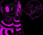  anonymous_artist demon male monochrome not_furry purple_and_black solo 