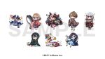  2boys 5girls ahoge aiba_uiha ars_almal black_hair blue_eyes blue_hair blush blush_stickers braid brown_eyes brown_hair bucket chibi closed_mouth controller debidebi_debiru demon demon_horns demon_tail demon_wings earrings flying game_controller hair_ornament hakase_fuyuki haori highres holding holding_wand horns japanese_clothes jewelry kagami_hayato kanikama kimono long_sleeves mayuzumi_kai medium_hair multicolored_hair multiple_boys multiple_girls nijisanji official_art one_eye_closed open_mouth red_eyes red_hair rubber_duck sample sandals saw shampoo_bottle silver_hair simple_background sleeves_past_fingers sleeves_past_wrists smile steam streaked_hair striped stuffed_animal stuffed_toy tail teddy_bear towel tripping two-tone_hair vertical-striped_kimono vertical_stripes virtual_youtuber wand white_background wings x_hair_ornament yorumi_rena yukata 