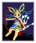  alpha_channel anthro arrow bow eeveelution female frigadae jolteon nintendo pok&eacute;mon pok&eacute;mon_(species) solo video_games 