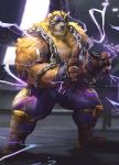  2020 absurd_res anthro clothed clothing digital_media_(artwork) fur gloves handwear hi_res league_of_legends lindong male mammal mask muscular riot_games solo ursid video_games volibear 