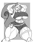 abs absurd_res animal_humanoid big_breasts breasts clothed clothing female hi_res huge_breasts humanoid mammal mammal_humanoid marvel monochrome muscular muscular_female nipple_outline osmar-shotgun rodent rodent_humanoid sciurid sciurid_humanoid solo squirrel_girl_(marvel) squirrel_humanoid thick_thighs under_boob 