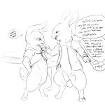  1:1 2020 anthro balls black_and_white bottomless brother brother_and_sister clothed clothing dialogue dirty_talk duo english_text female flopsy furniture genitals greyscale hi_res incest_(lore) jacket lagomorph leporid male mammal monochrome open_mouth penis peter_rabbit peter_rabbit_(series) rabbit sibling simple_background sister speech_bubble table teeth text topwear torinsangel whiskers white_background 