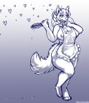  apron canid canine canis clothing cook curvaceous curvy_figure danji-isthmus female hi_res mammal voluptuous wolf 