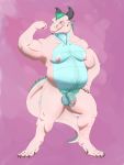  anthro atticus dragon flaccid foreskin genitals hi_res male overweight penis pose presenting pubes solo treebarkdragon 