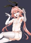  animal_ears asanagi astolfo_(fate) bikini bunny_ears swimsuits thighhighs trap 