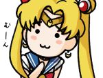  :3 bangs bishoujo_senshi_sailor_moon blue_sailor_collar chibi choker circlet crescent crescent_earrings diadem earrings eretto heart heart_choker jewelry meme nyoro~n parted_bangs sailor_collar sailor_moon sailor_moon_redraw_challenge sailor_senshi_uniform tsukino_usagi upper_body 