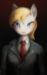  aryanne_(character) bust_portrait clothing darkdoomer equid equine fan_character female hi_res horse mammal my_little_pony necktie portrait solo suit 