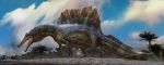  2020 absurd_res ambiguous_gender arvalis claws day detailed_background digital_media_(artwork) dinosaur feral hi_res outside reptile scalie sky solo 