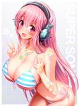  bikini gibagiba headphones sonico super_sonico swimsuits 