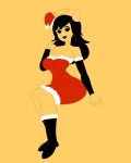  absurd_res alice_angel angel bendy_and_the_ink_machine big_breasts breasts christmas clothing curvy_figure demon female hat headgear headwear hi_res holidays horn humanoid santa_hat solo solo_focus video_games zhenai 