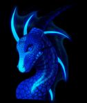  2020 absurd_res black_background blue_body blue_eyes blue_scales digital_media_(artwork) dragon hi_res horn plaguedogs123 scales simple_background spines 
