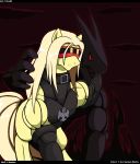  bodysuit clothing collar crossover dark_clouds dark_sky darkness droll3 duo eddie_(guilty_gear) equid equine eyewear friendship_is_magic guilty_gear hi_res horse male mammal muscular muscular_male my_little_pony ponification pony shadow skinsuit tight_clothing zato-1_(guilty_gear) 