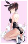  animal_ears bunny_girl fishnets heels kishuku_gakkou_no_juliet komai_hasuki napou1031 no_bra pantyhose tail 