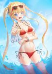  bikini cleavage ildy open_shirt saenai_heroine_no_sodatekata sawamura_spencer_eriri swimsuits wet 