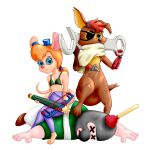 anthro bow_(disambiguation) duo female gadget hackwrench hi_res human hybrid karlsson mammal mouse murid murine rodent tama-tama