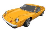  car directman lotus_(brand) lotus_europa motor_vehicle no_humans original simple_background vehicle_focus white_background yellow_car 