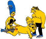  animated barney_gumble homer_simpson marge_simpson the_simpsons 