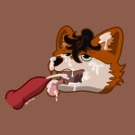 animal_genitalia animal_penis anthro bodily_fluids canid canine canine_genitalia canine_penis cum cum_in_mouth cum_inside cum_on_face duo fellatio fox genital_fluids genitals hi_res kentine male male/male mammal oral penile penis red_fox sex tongue tongue_out