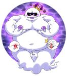 ambiguous_gender anommyself balls belly blush boo_(mario) embarrassed genitals ghost group humanoid humanoid_genitalia humanoid_penis king_boo luigi&#039;s_mansion male mario_bros moobs nintendo nipples not_furry overweight overweight_humanoid overweight_male penis purple_nipples purple_tongue spirit teeth tongue trio white_balls white_belly white_body white_penis
