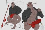 abs anthro biceps bulge daikuhiroshiama genitals hi_res lizard male muscular muscular_anthro muscular_male pecs penis rak_wraithraiser reptile scalie solo tail tower_of_god wraithraiser