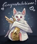 &lt;3 astarion_(baldur&#039;s_gate) award baldur&#039;s_gate baldur&#039;s_gate_3 bat batstarion carameli_arts english_text fangs feral feralized fur hi_res leaf-nosed_bat male mammal microbat red_eyes smile solo teeth text trophy vampire_bat white_body white_fur wings yangochiropteran